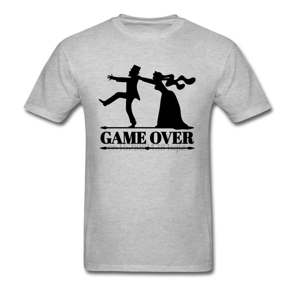 Мужская футболка с надписью Game Over Tee топ для жениха холостяка забавные вечерние