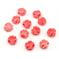 hot sale coral through hole carved rose flower shape exquisite beads diy jewelry making elegant necklace jewelry accessories