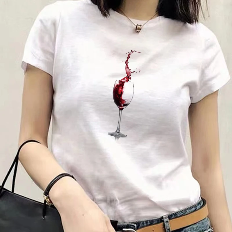 

Summer Short Sleeve Oversized Women T Shirt White 90s Girls Top Tees Fashion Graphic Print Tshirt for Girls Ladies Streetwear