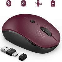 seenda wireless bluetooth mouse 3 mode rechargeable wireless mouse multi device silent cordless mouse for pc smart tv macbook