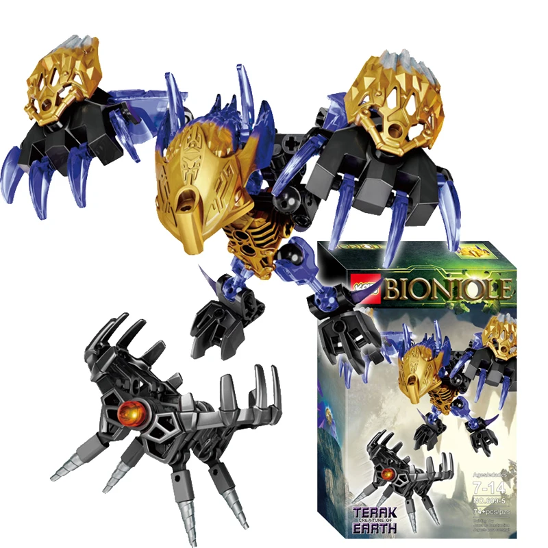 

BIONICLE Terak существо земли экшн-фигурки строительные блоки робота игрушки для детей подарок совместимый с крупным брендом 71304 74 шт./компл.