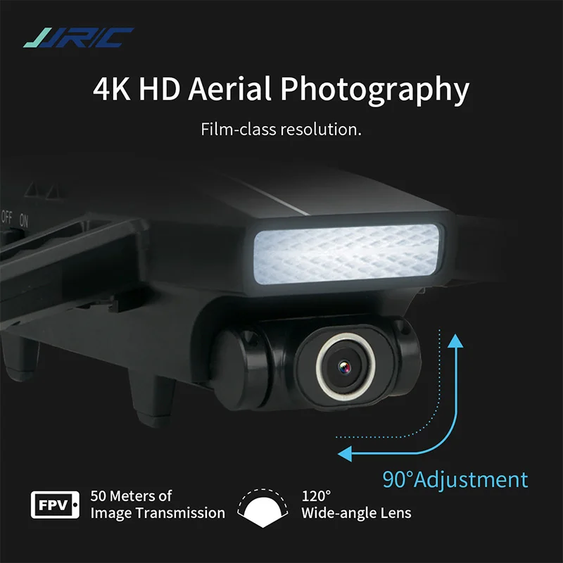 Квадрокоптер JJRC H86 FPV 4K с HD камерой регулируемый широкий угол обзора