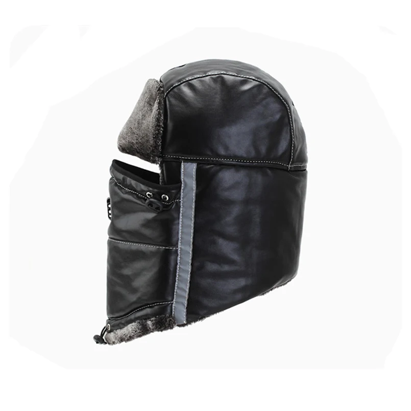 Мужские шапки-бомберы 2020 русская Толстая зимняя шапка меховая из ПУ со