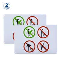 2 pack toilet rules funny sign bar cafe garage wall decor
