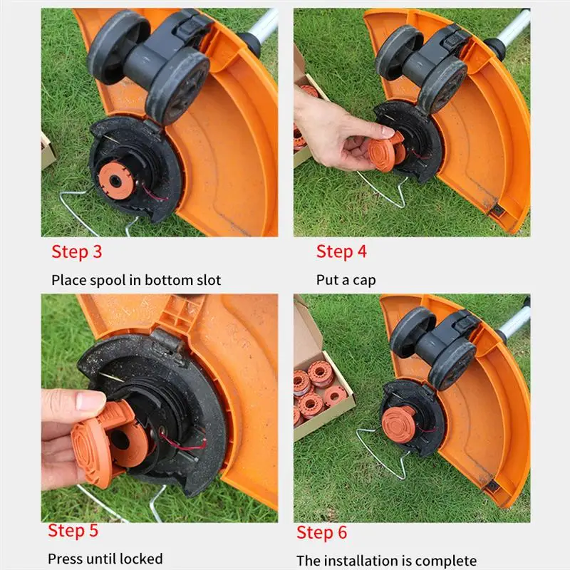 10 шт. газонокосилка Замена Наборы трава мотокосу катушка линия Кепки крышка с