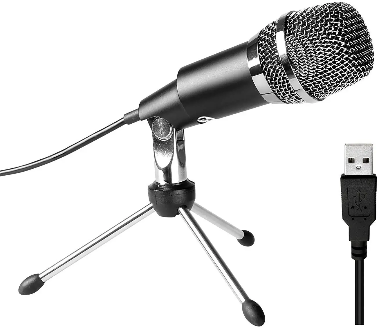 

USB Microphone, FIFINE Plug and Play Home Studio USB Condenser Microphone for Skype, Recordings for YouTube, Google Voice