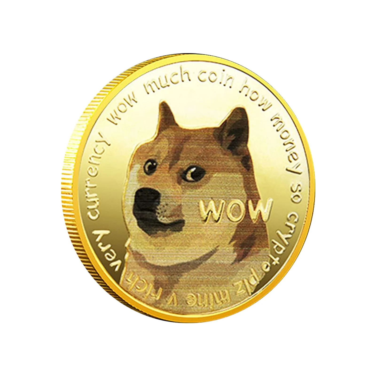 Памятные монеты с золотым покрытием 2 шт. догкоин лицом собаки памятные коллекция