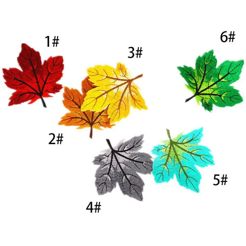Новая швейная одежда вышивка серый кленовый нашивка лист Аппликация Куртка