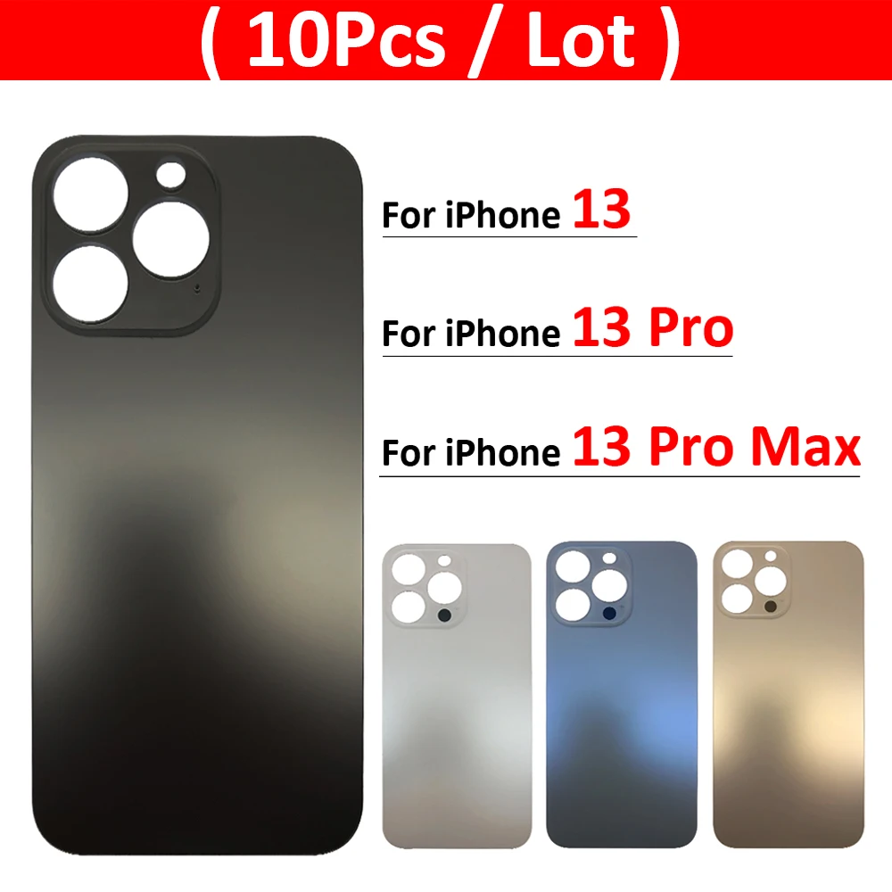 

10 шт./лот, задняя крышка для iPhone 13 Pro Max, корпус батарейного отсека, задняя крышка батарейного отсека, запасные части