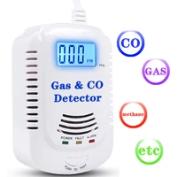 sensitive gas leak detector carbon monoxide led display 2 in 1 natural gas sensor propane butane eu plug lpg security alarm