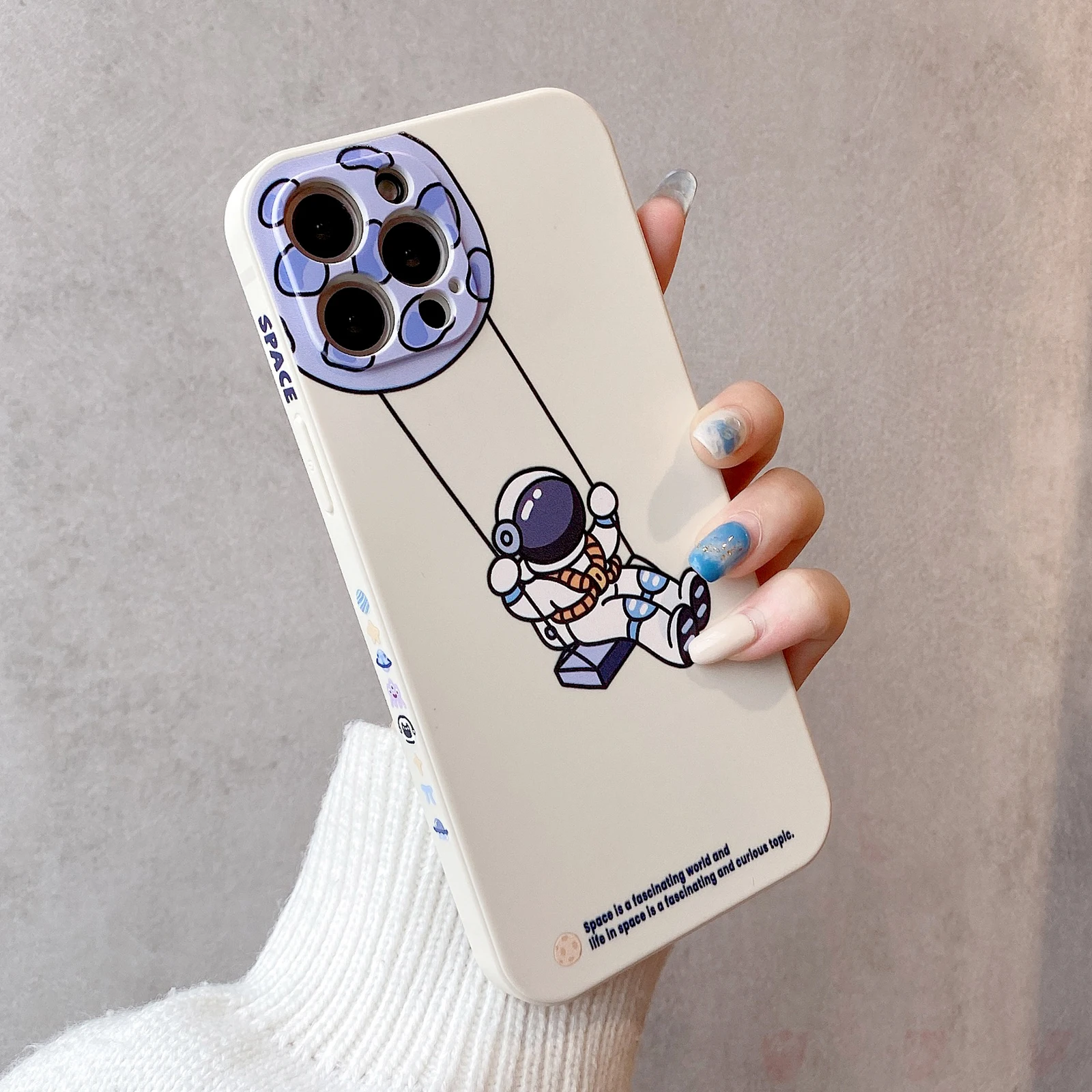 Чехол для iPhone 13 Pro Max чехол телефона с милым астронавтом планетой 11 12 XS XR X 8 7 Plus из