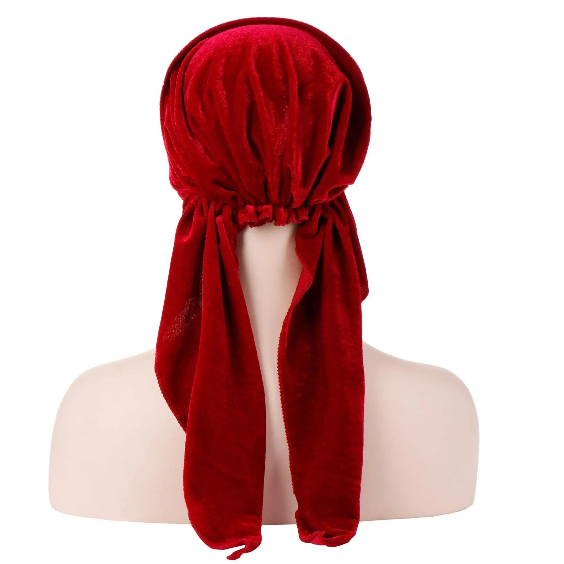 Женская мусульманская Шапка тюрбан с раком бархатный шарф шапка после