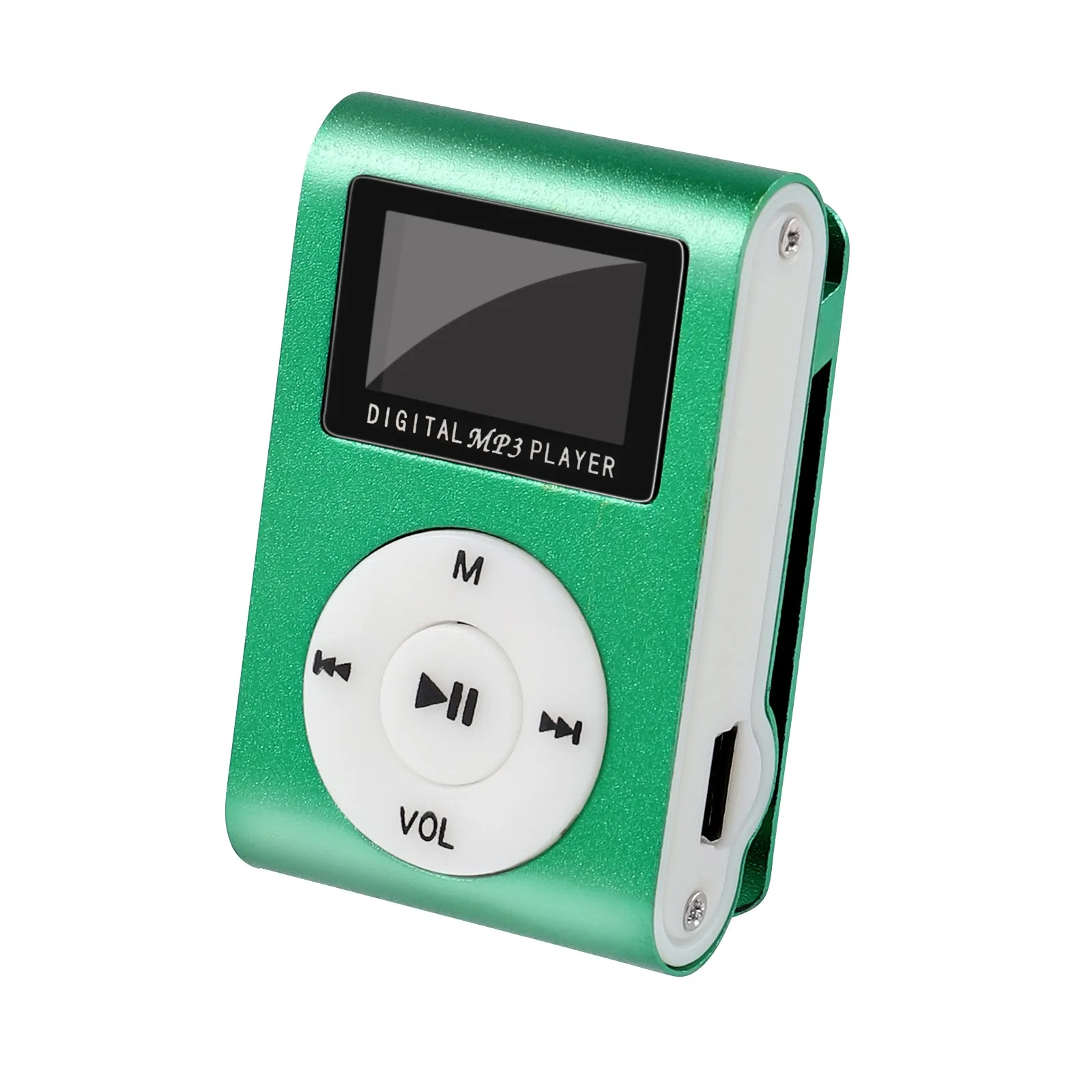 Мини mp3 плеер портативный MP3 с зажимом поддержка 32 ГБ Micro SD TF карты ЖК экран модный