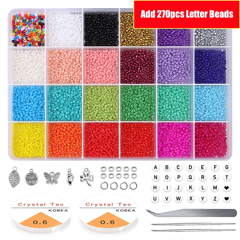 

DIY Craft Supplies Bead Glass Bead Round Bead Bracelet Necklace Jewelry Making Accessories Supplies