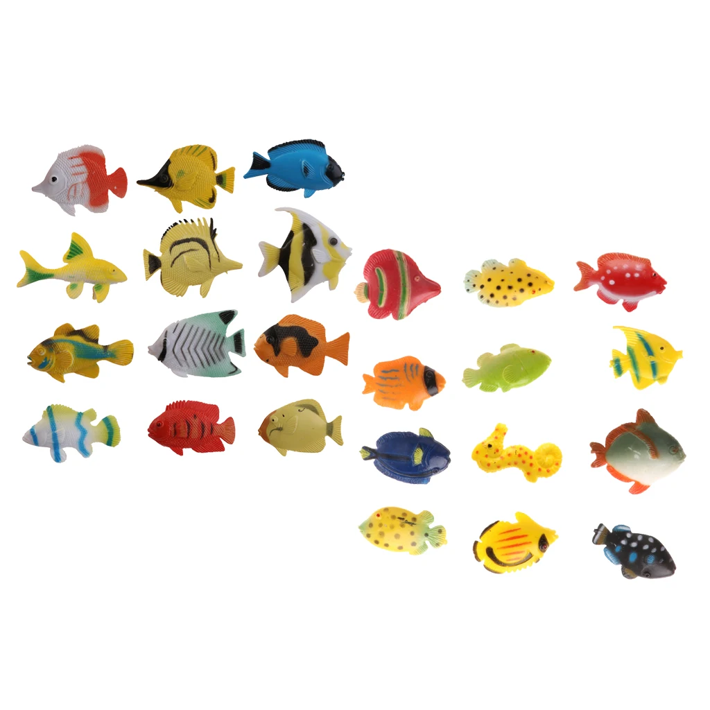 

24Pcs Plastic Marine Animals Toy Assorted Sea Fish Model Figures Kids Child Toys