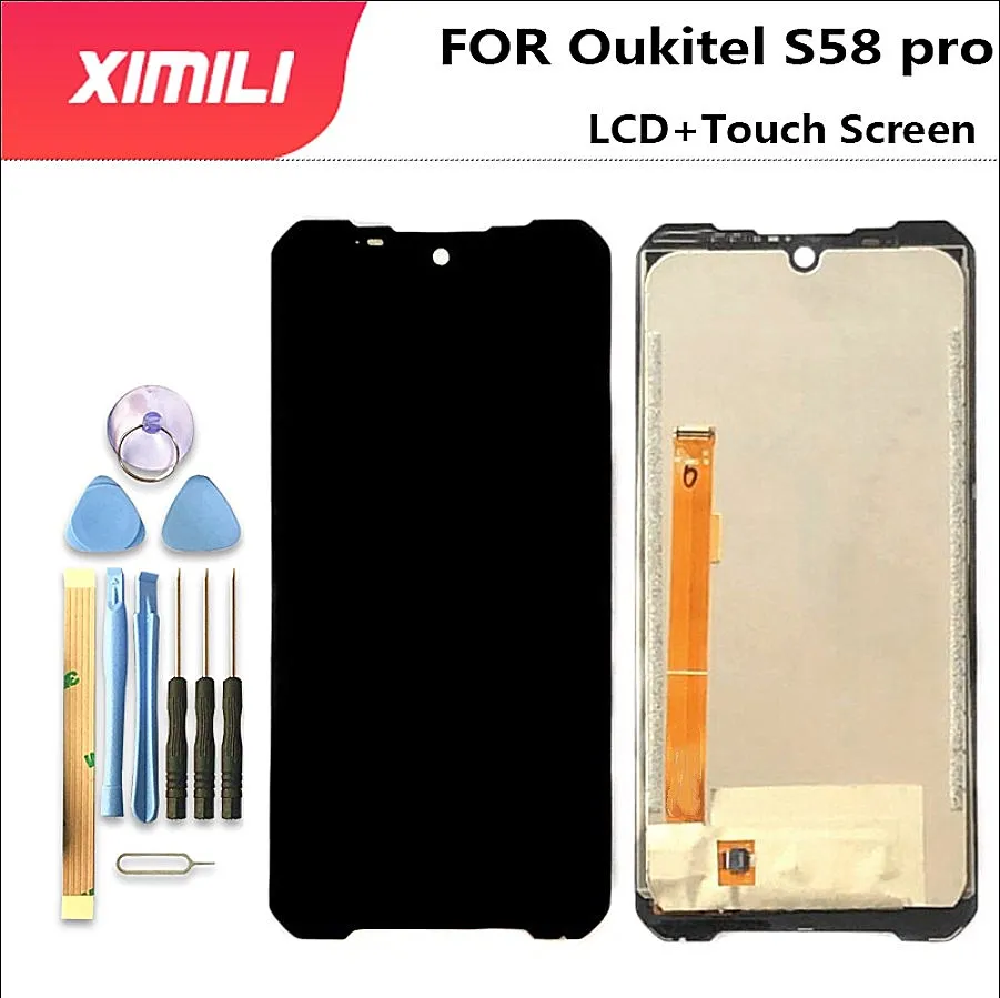 100% оригинальный новый проверенный ЖК-дисплей для Oukitel S58 PRO + кодирующий преобразователь сенсорного экрана в сборе Замена для Oukitel S58PRO