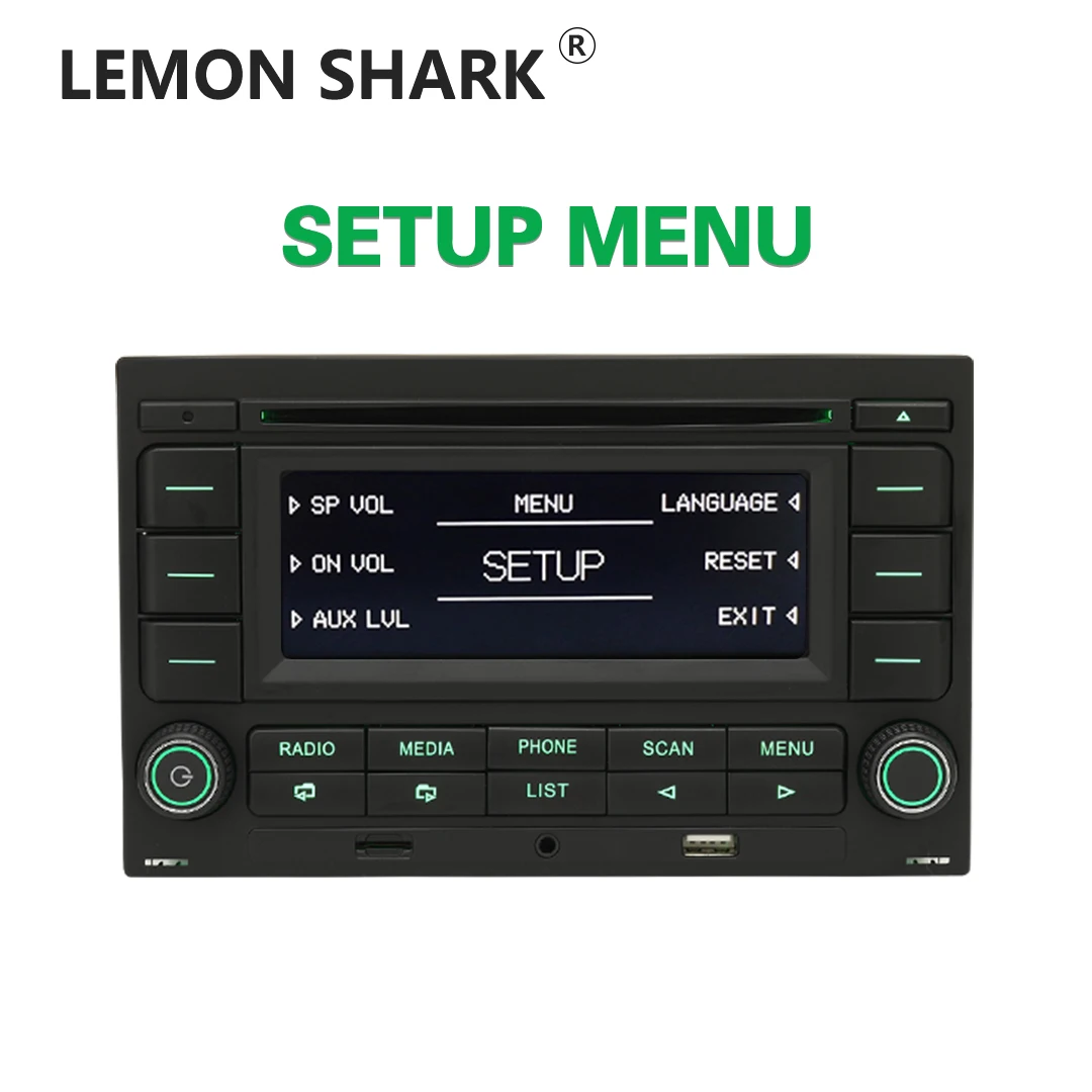 Зеленый светильник Bluetooth RCN210 CD плеер автомобильное радио USB MP3 AUX 31G 035 185 для VW Polo 9N