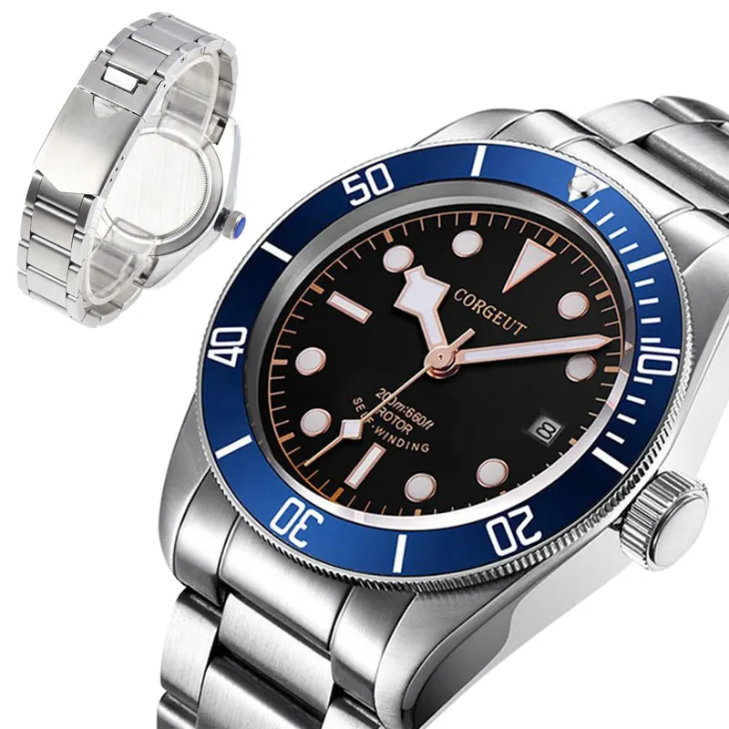 

Corgeut41MM Watches Men Male Military Miyota8215 Mechanical Wristwatches Waterproof Sport Clock Automatic Relogio часы мужские