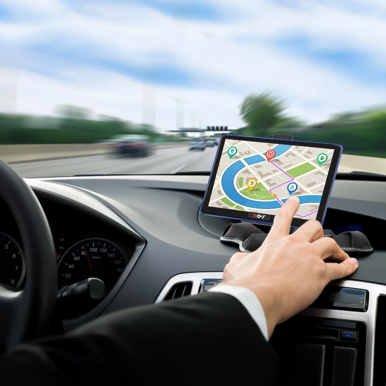 XGODY 7 дюймов GPS грузовик навигационная 886 256 м + 8 Гб емкостный сенсорный экран Экран