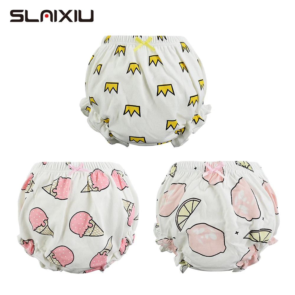 Хлопковые Штаны для новорожденных детское нижнее белье милые трусики девочек