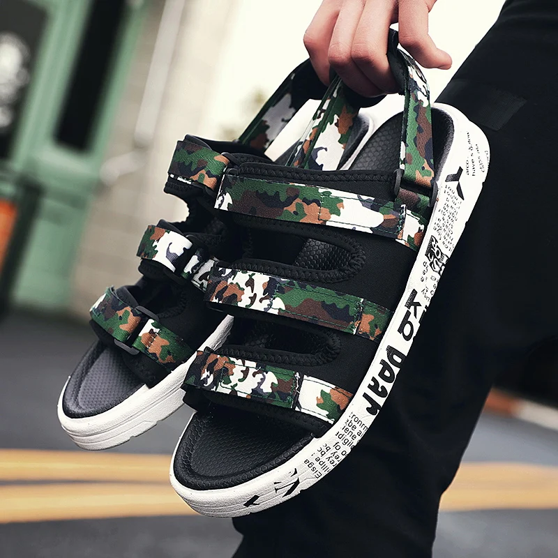 

Летние пляжные тапочки для мужчин, модные сандалии большого размера, повседневные сандалии, Новое поступление, массажные сандалии, мужские ...