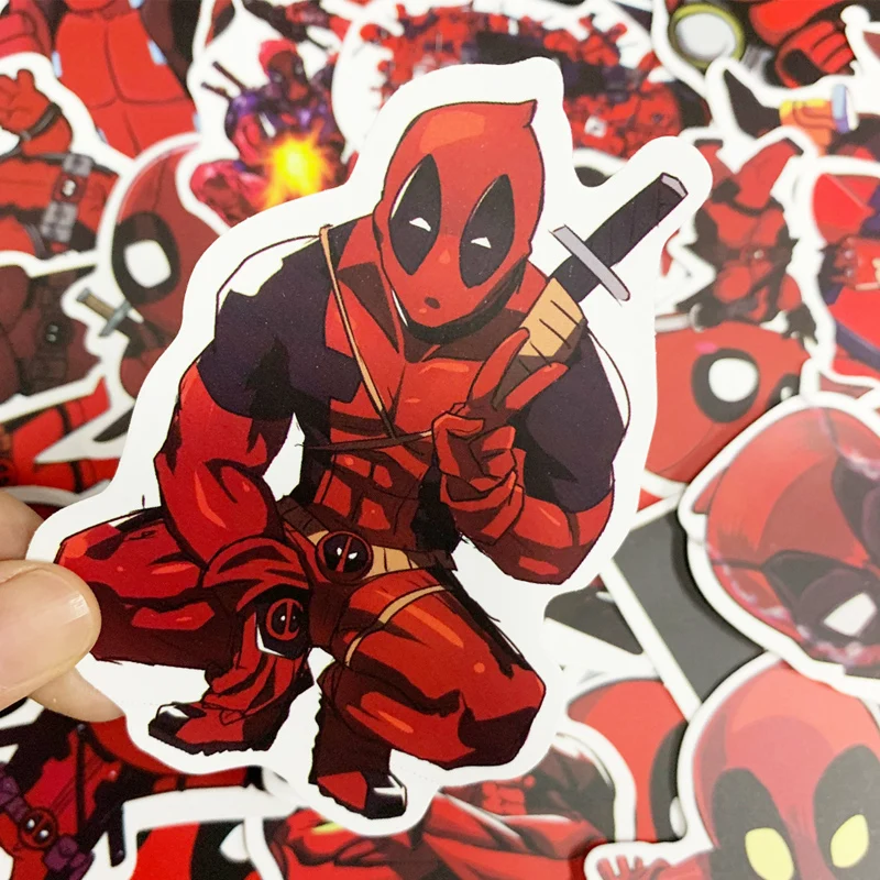 35 шт. Marvel скейтборд стикеры s Мстители Дедпул человек стикер с рисунком из мультфильма багаж Ноутбук наклейки мото наклейка для велосипеда игрушки