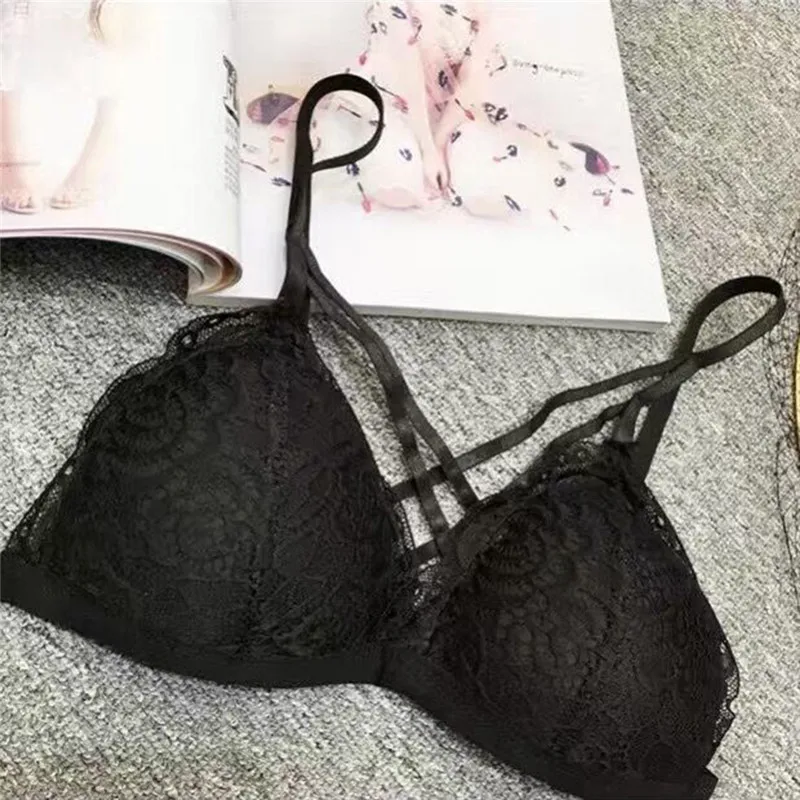 Модные повседневные женские кружевные бюстгальтеры на бретельках топы женское