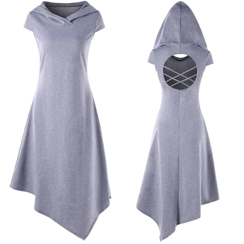 Женский Рождественский плащ с капюшоном и коротким рукавом Повседневная