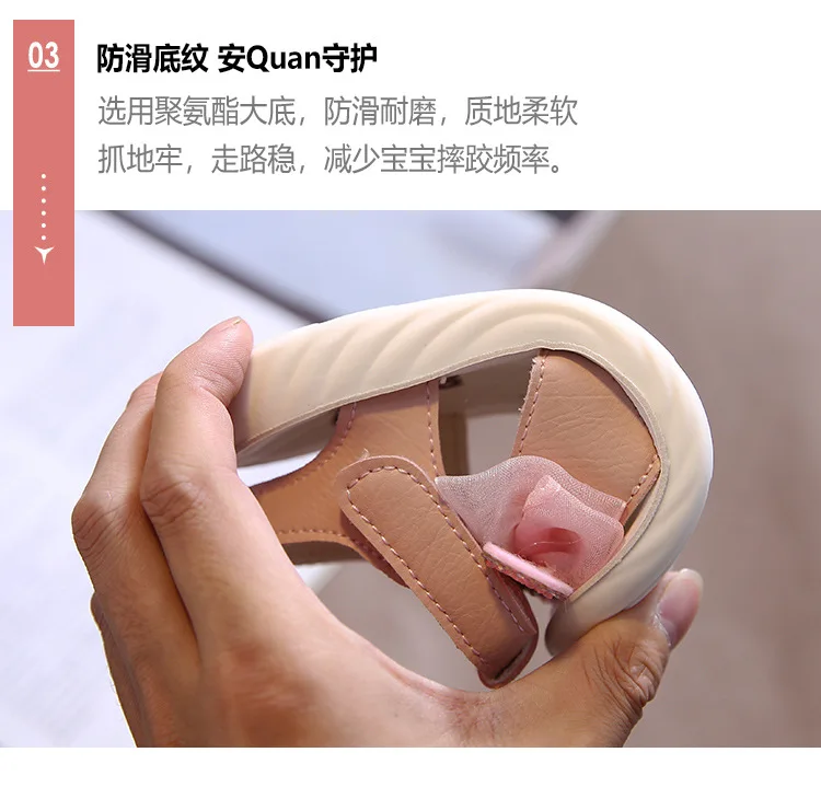 

2020 Summer New Girls Sandals Open-toe Sandals Big Boys Roman Shoes Korean Rhinestone Bow Flat Beach Shoes