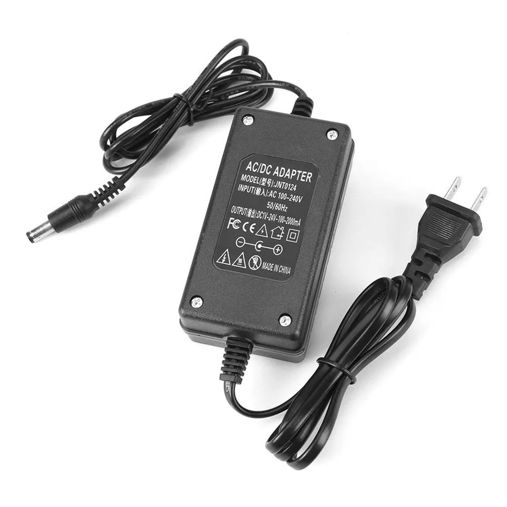 

48W 2A 1-24V Adjustable Power Adapter Motor Speed Control Parts US Plug Multifunction AC/DC Adapter for Electric Equipment