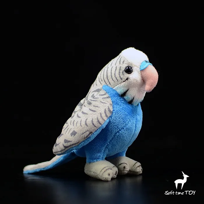

Nice stuffed toys Real life plush blue Budgerigar dolls toy Decoration small birds model holiday gifts