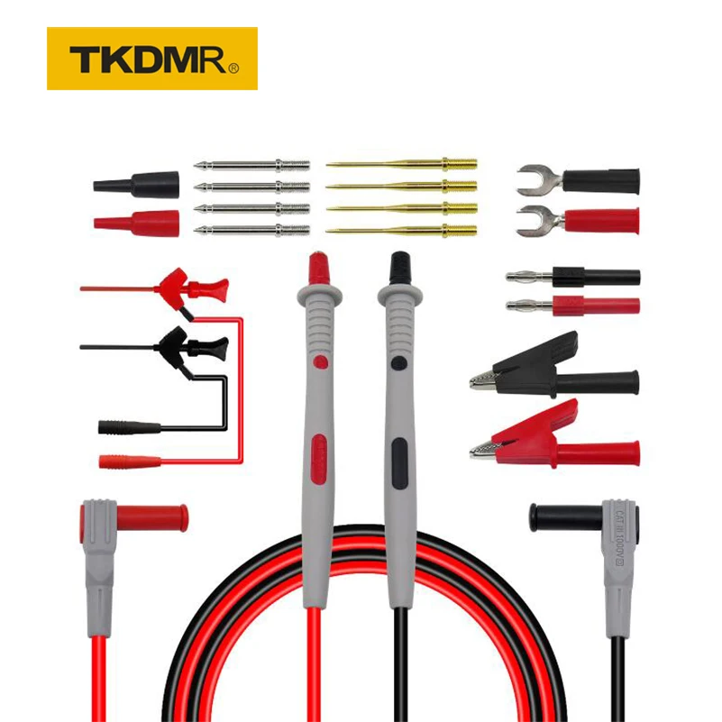 

TKDMR Multimeter probes replaceable needles test leads kits probes for digital multimeter cable feeler for multimeter wire tips