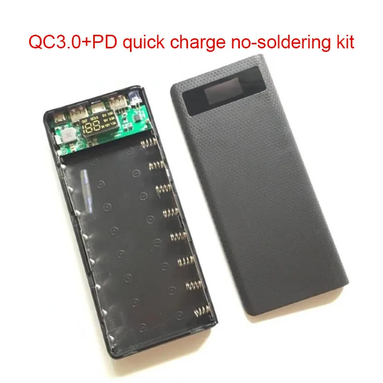 QC Быстрая зарядка PD Mobile Power DIY Kit сварочная бесплатная Treasure 8 комплектов 18650 Коробка