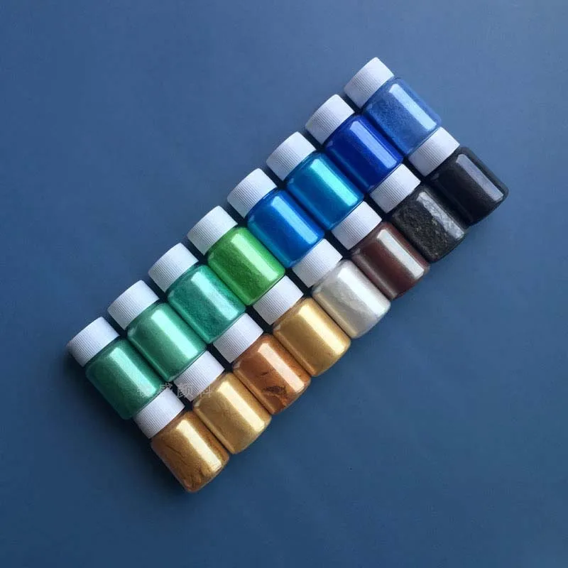 Polvo colorante de resina epoxi, 10g, polvo de perla, relleno Manual DIY, tonificaci&oacute;n de Color, fabricaci&oacute;n de joyas, Toner epoxi, 32 colores por juego-0