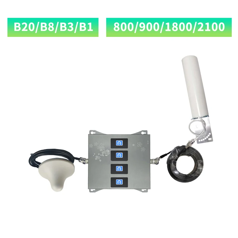 Najtaniej 2G 3G 4G LTE Komórkowy Wzmacniacz Band20 800 900 1800 2100 2600 Mhz Telefon Komórkowy Repeater Mobilny Wzmacniacz Sygnału GSM DCS WCDMA Zestaw