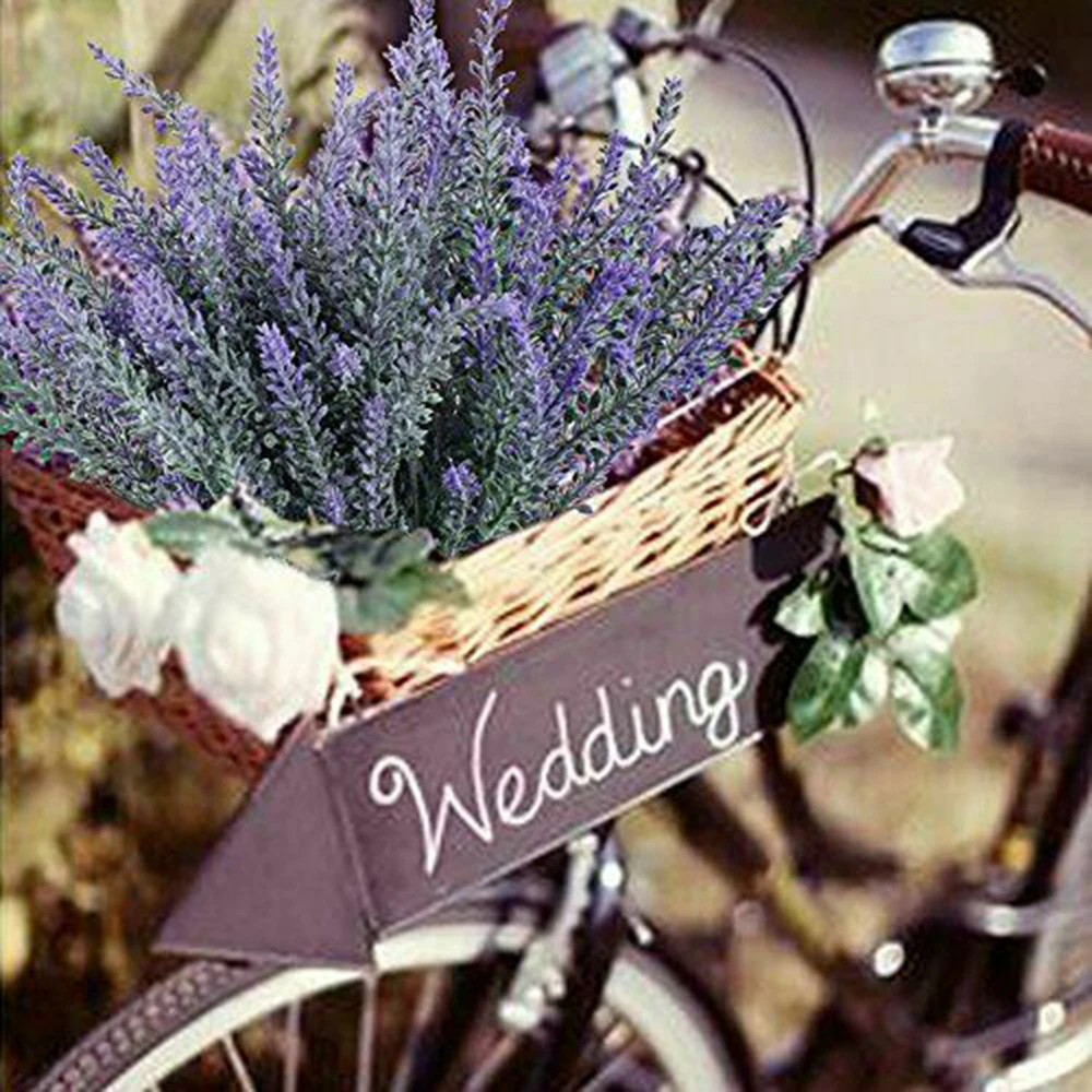 

4PCS Artificial Lavender Flowers Bundle Fake Plants Plant Wall Decoration Bouquet Material DIY Home Wedding Decoration