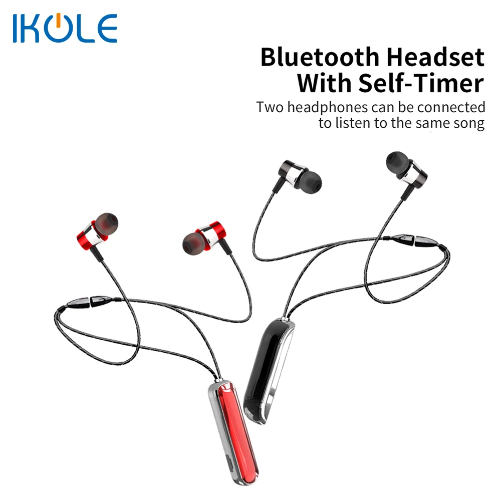 IKOLE TWS новые парные беспроводные наушники Bluetooth ожерелье магнитные спортивные 9D