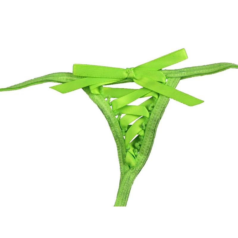 Mierside TH05 красивые зеленые стринги на бретельках сексуальные трусики с узором