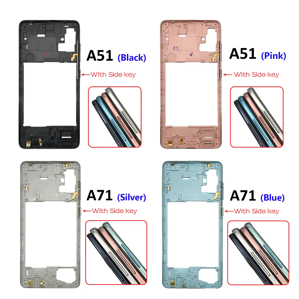 

For Samsung Galaxy A51 A71 A20 A50 Middle Frame Housing Case