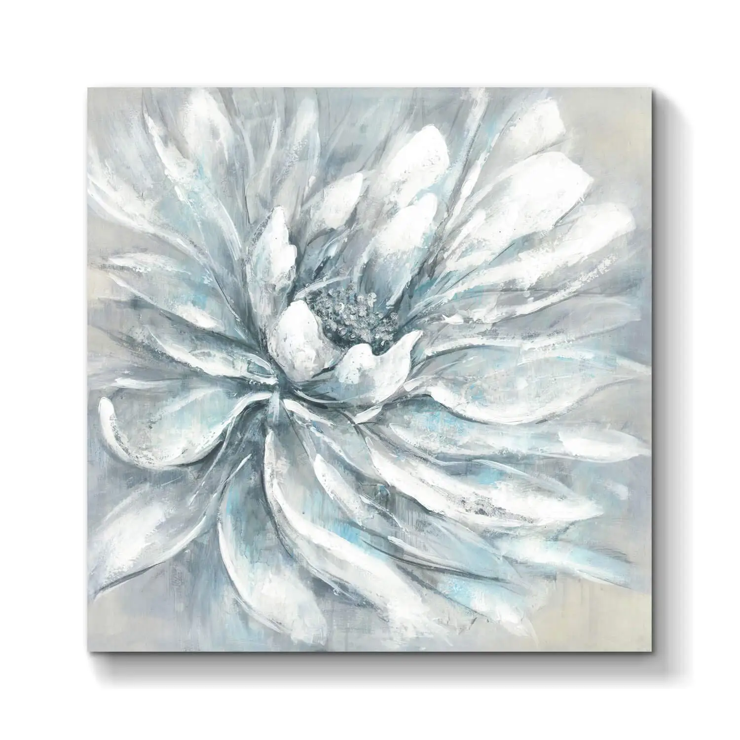 

Hand-Painted Canvas Oil Painting Abstract Flower Bloom Wall Hanging Art Living Room Home Office Bars Cafe Artwork Decor No Frame