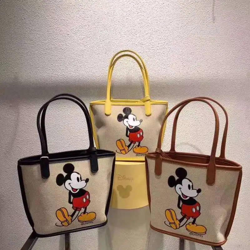 3 шт. Disney mcieky мышь Женская парусиновая сумка + монета женские сумки из натуральной