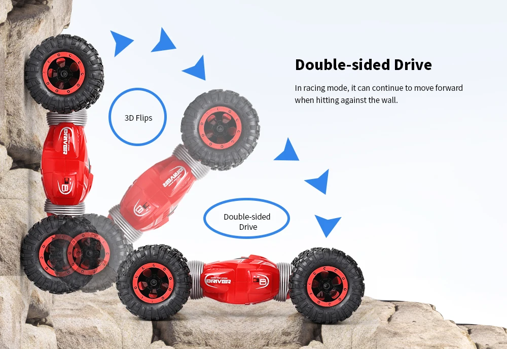 JJRC Q70 двусторонний привод Радиоуправляемый автомобиль 2,4 ГГц 4WD Twist-deserte автомобили Внедорожные багги игрушка высокая скорость скалолазание RC автомобиль