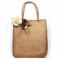 women handbag summer beach bag rattan woven handmade knitted straw large capacity totes women shoulder bag bohemia new