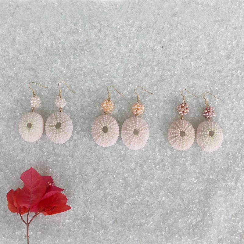 Бесплатная доставка (1 пара/лот) серьги ручной работы с жемчугом в форме морского