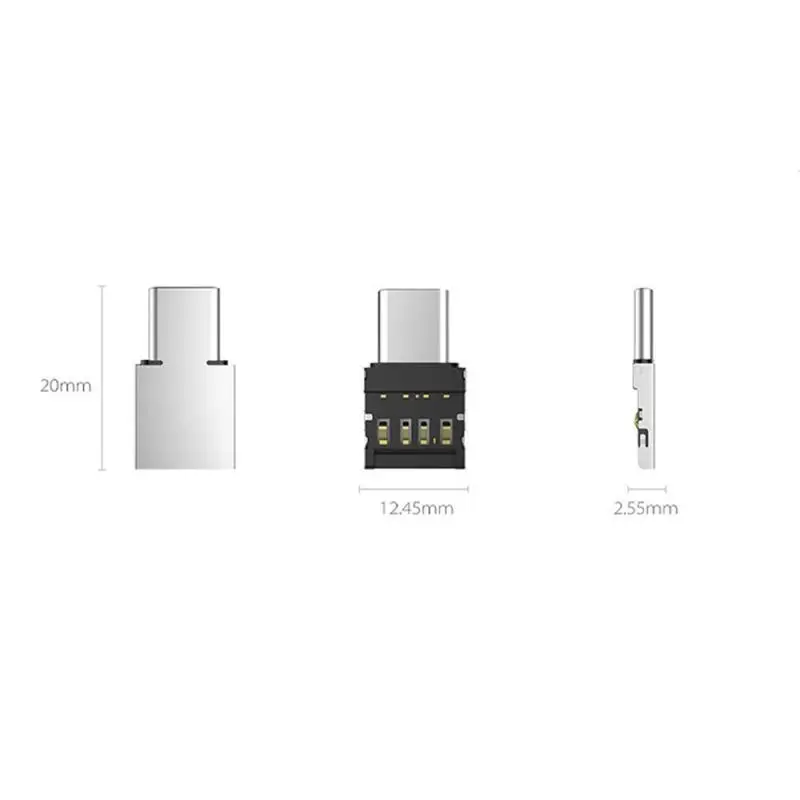 Переходник с USB на Type C OTG Type-c (штекер) Micro (гнездо) конвертер для Xiaomi Huawei Samsung