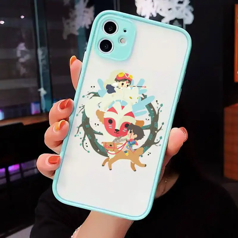 

Princess Mononoke Fantasy Anime Phone Case matte transparent For iphone 7 8 11 12 plus mini x xs xr pro max cover