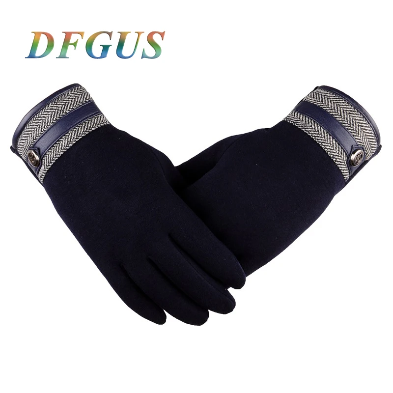 

2021 Men's Winter Gloves Thicken Warm Cashmere Thermal Mittens Male Touching Screen for Smart Phone Men Winter Gloves