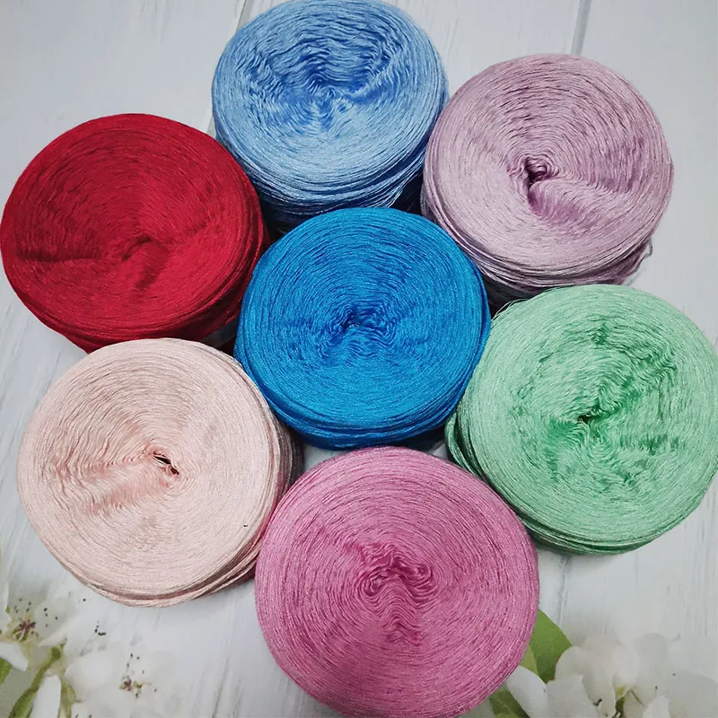 100% натуральный мягкий мерсеризованная хлопчатобумажная пряжа вязаный крючком