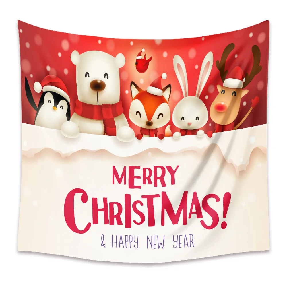 

Christmas Tapestry Poster Blanket Tapestries Home Classroom Party Flag Wall Hanging Art Decorative Home Decor XF1047-4