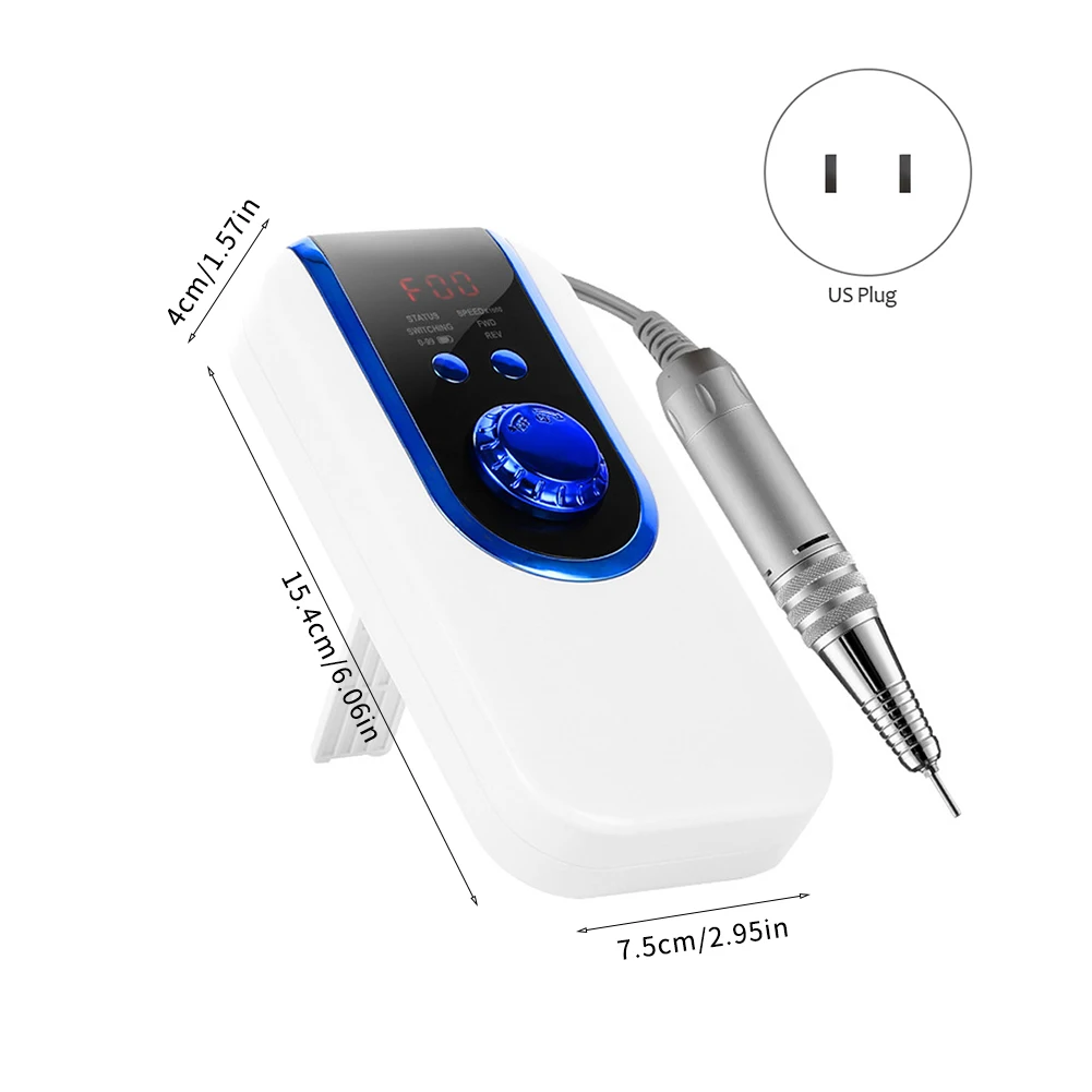 

Professional Nail Drill Machine Rechargeable Electric Portable Nail Drills Kit Sets 30000RPM Speed Nail File Tool for Salon Home